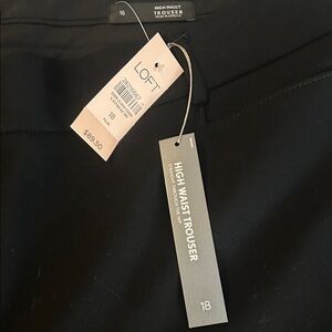 LOFT Women's Black High Waist Trousers